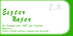 eszter majer business card